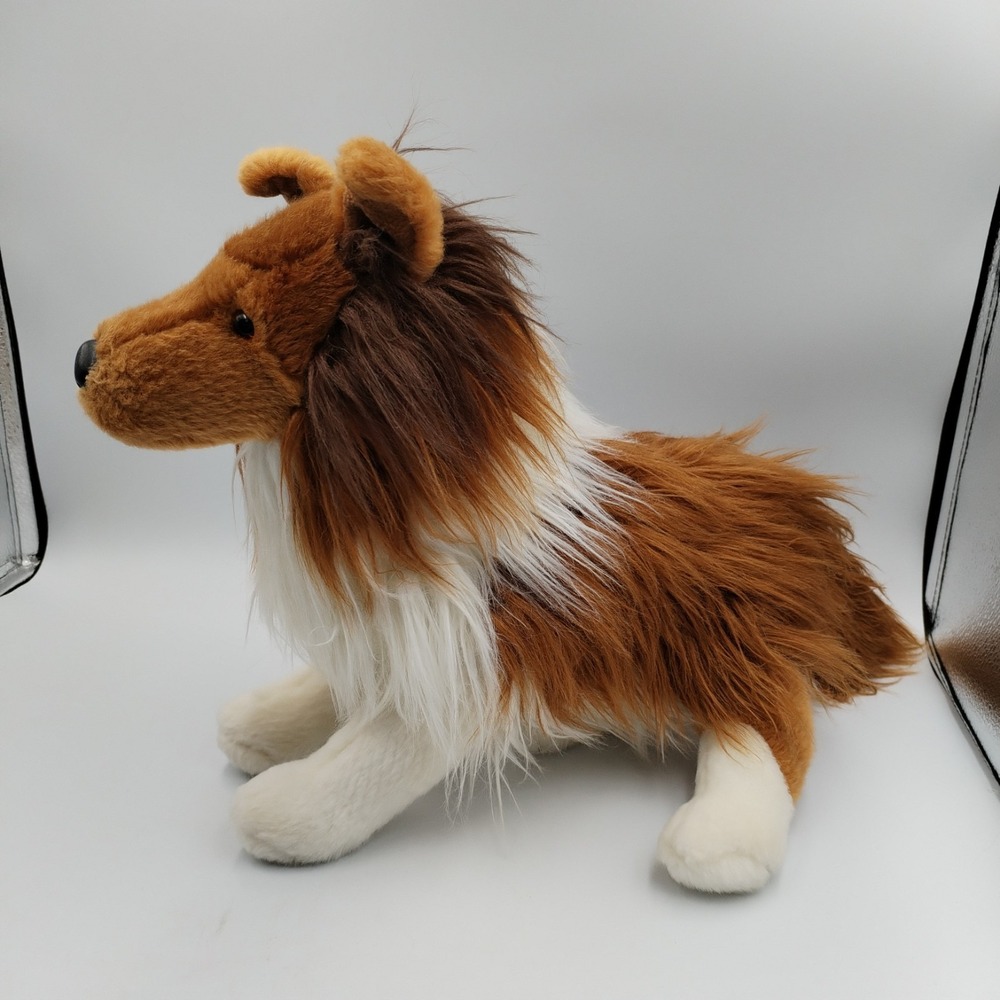 Chelsea Teddy Bear Co Collie Plush 16" Large Long Hair Stuffed Animal Dog Lassie - Picture 2 of 12